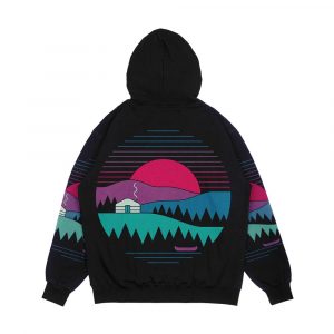 Alternative view of Back To Basics Men's All-Over-Print Hoodie