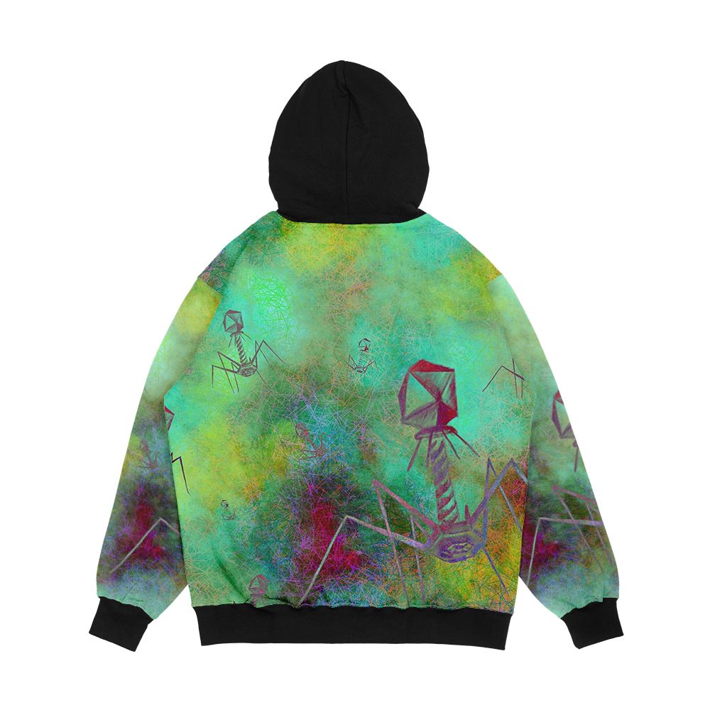 Bacteriophage Invasion Men's All-Over-Print Hoodie - Image 2