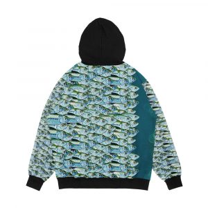 Alternative view of Bait Fish Green Backs Men's All-Over-Print Hoodie