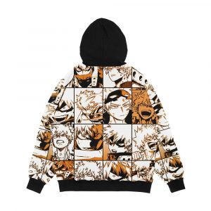 Alternative view of Bakugo Katsuki Collage Men's All-Over-Print Hoodie