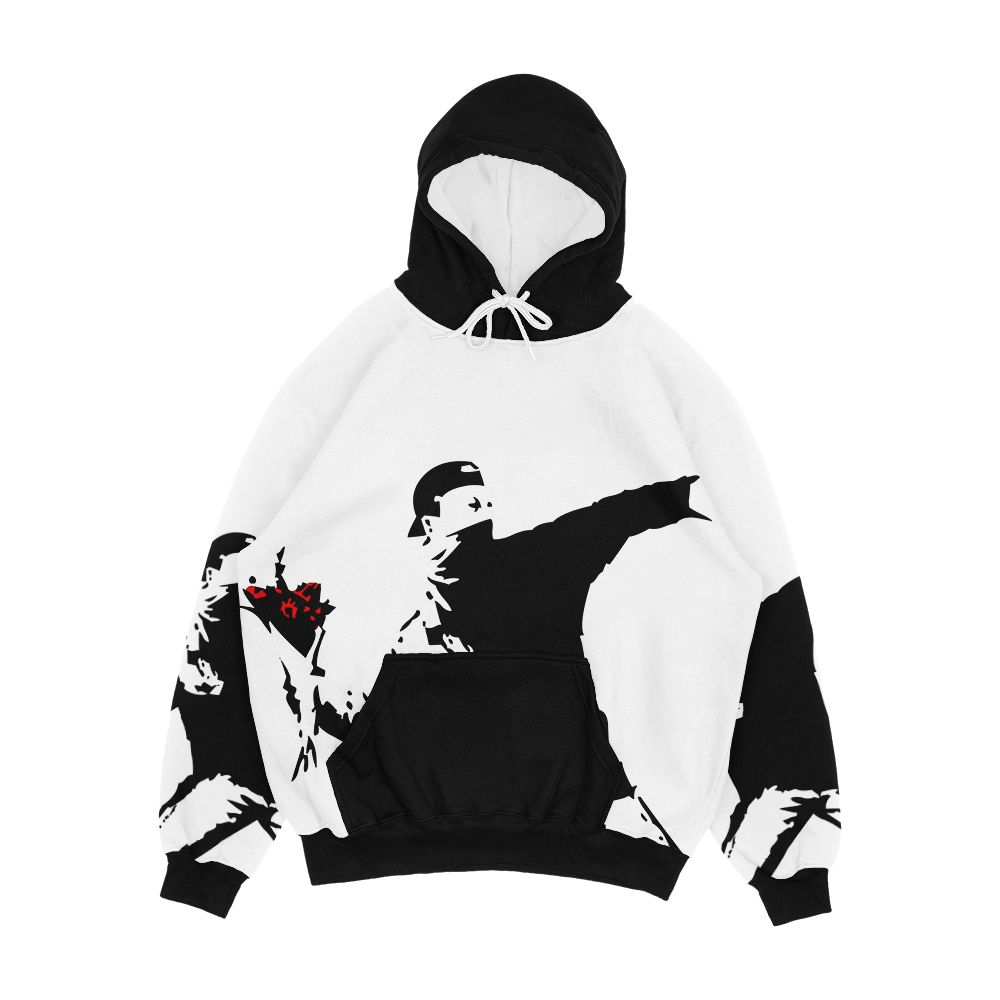 Banksy Flower Thrower Men's All-Over-Print Hoodie