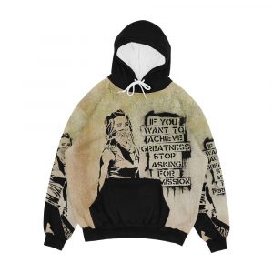 Banksy Greatness Men's All-Over-Print Hoodie