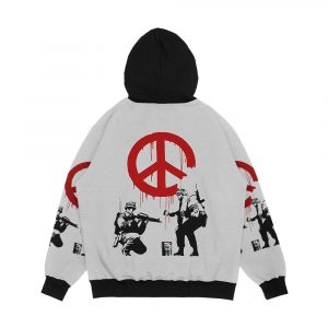 Alternative view of Banksy Peace Men's All-Over-Print Hoodie