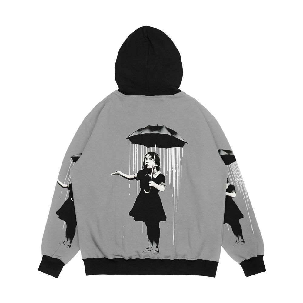 Banksy Rain Men's All-Over-Print Hoodie - Image 2