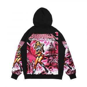 Alternative view of Barbarella Queen Of The Galaxy Retro Sci Fi Men's All-Over-Print Hoodie