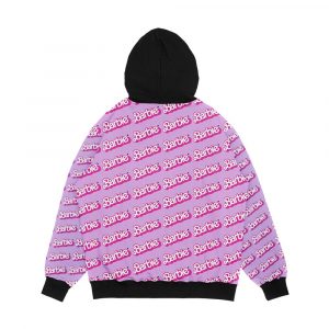 Alternative view of Barbie Classic Logo Men's All-Over-Print Hoodie