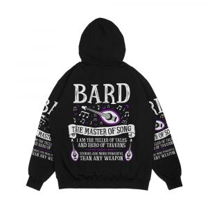 Alternative view of Bard The Master Of Song Dungeons And Dragons White Men's All-Over-Print Hoodie