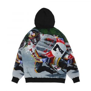 Alternative view of Barry Sheene By Greg Tillett Men's All-Over-Print Hoodie