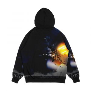 Alternative view of Battleship Bismarck Men's All-Over-Print Hoodie