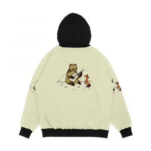 Alternative view of Bear And Fox Men's All-Over-Print Hoodie