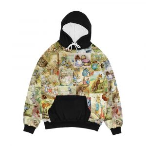 Beatrix Potter Collage Men's All-Over-Print Hoodie