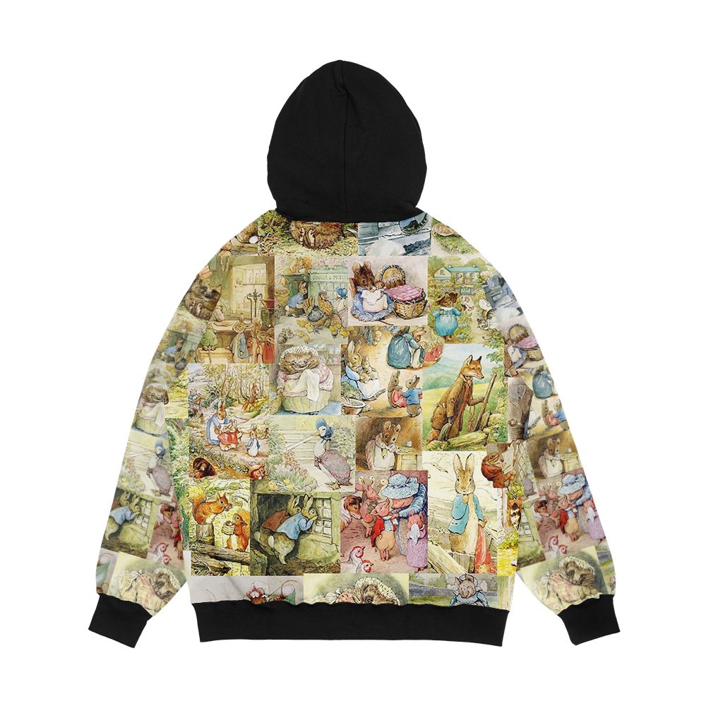 Beatrix Potter Collage Men's All-Over-Print Hoodie - Image 2