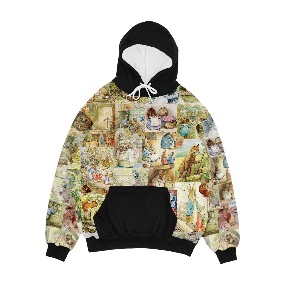 Beatrix Potter Collage Men's All-Over-Print Hoodie