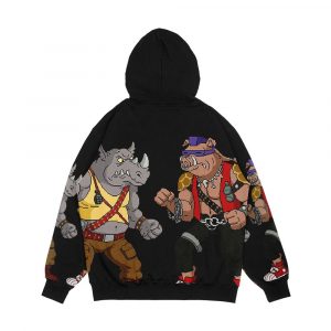 Alternative view of Bebop Rocksteady Funny Big Print Men's All-Over-Print Hoodie