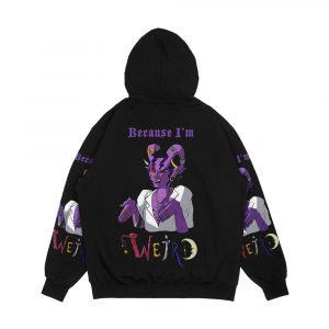 Alternative view of Because I'm Weird Men's All-Over-Print Hoodie