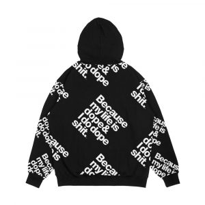 Alternative view of Because My Life Is Dope Kanye West Quote Men's All-Over-Print Hoodie