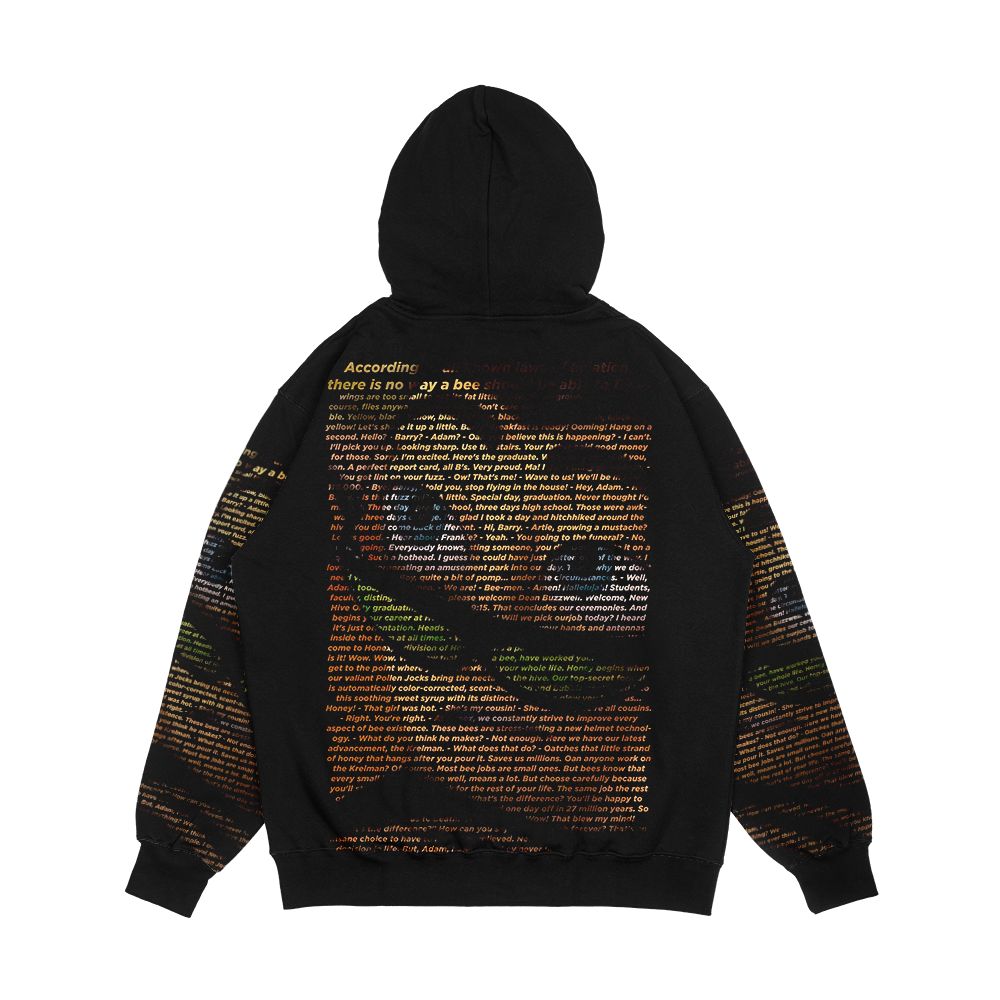 Bee Movie Script You Can Read It High Quality Men's All-Over-Print Hoodie - Image 2