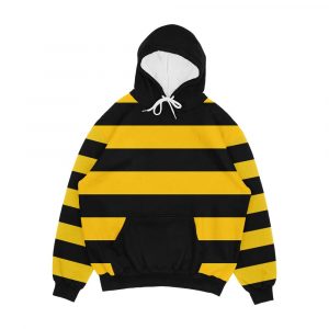 Bee Pattern Black And Yellow Stripes Men's All-Over-Print Hoodie
