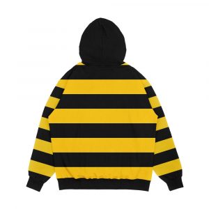Alternative view of Bee Pattern Black And Yellow Stripes Men's All-Over-Print Hoodie