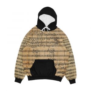 Beethoven's 9Th On Antique Paper Men's All-Over-Print Hoodie