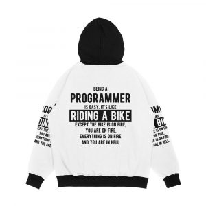 Alternative view of Being A Programmer Is Easy It's Like Riding A Bike Funny Programming Jokes Light Color Men's All-Over-Print Hoodie