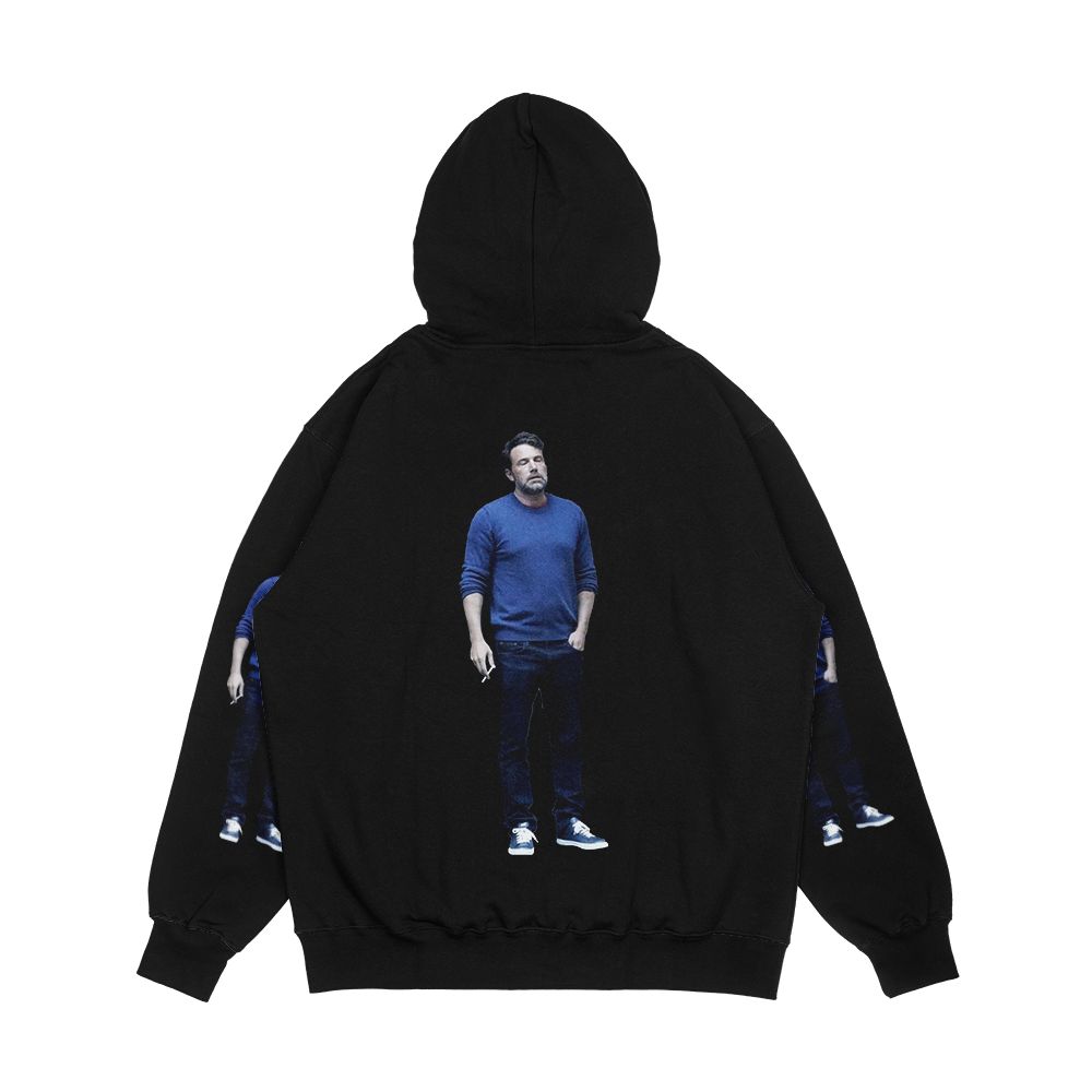 Ben Affleck Smoking Meme Men's All-Over-Print Hoodie - Image 2
