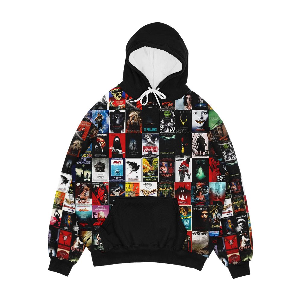 Best Horror Movie Posters Collage Men's All-Over-Print Hoodie