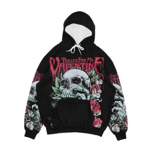 Bfmv Skull Roses Men's All-Over-Print Hoodie