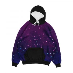 Bi Pride Flag Galaxy 8Bit Men's All-Over-Print Hoodie