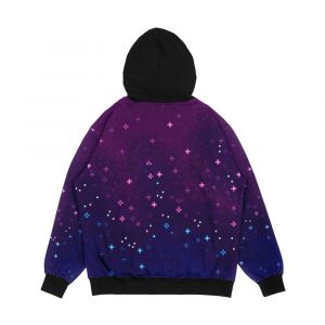 Alternative view of Bi Pride Flag Galaxy 8Bit Men's All-Over-Print Hoodie