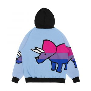 Alternative view of Biceratops Bisexual Triceratops Men's All-Over-Print Hoodie