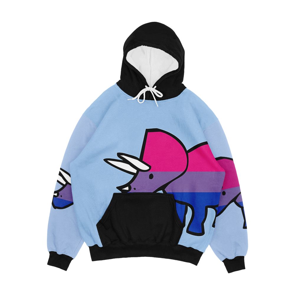 Biceratops Bisexual Triceratops Men's All-Over-Print Hoodie