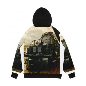 Alternative view of Big Boy Steam Locomotive Men's All-Over-Print Hoodie