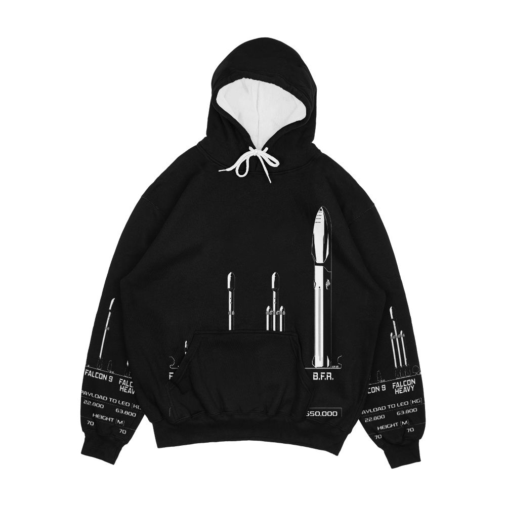 Big F Ing Rocket Bfr Spacex Elon Musk Men's All-Over-Print Hoodie