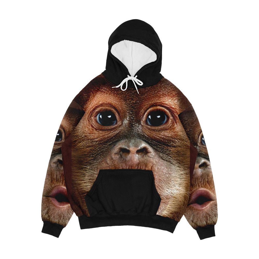 Big Face Baby Orangutan Monkey Men's All-Over-Print Hoodie