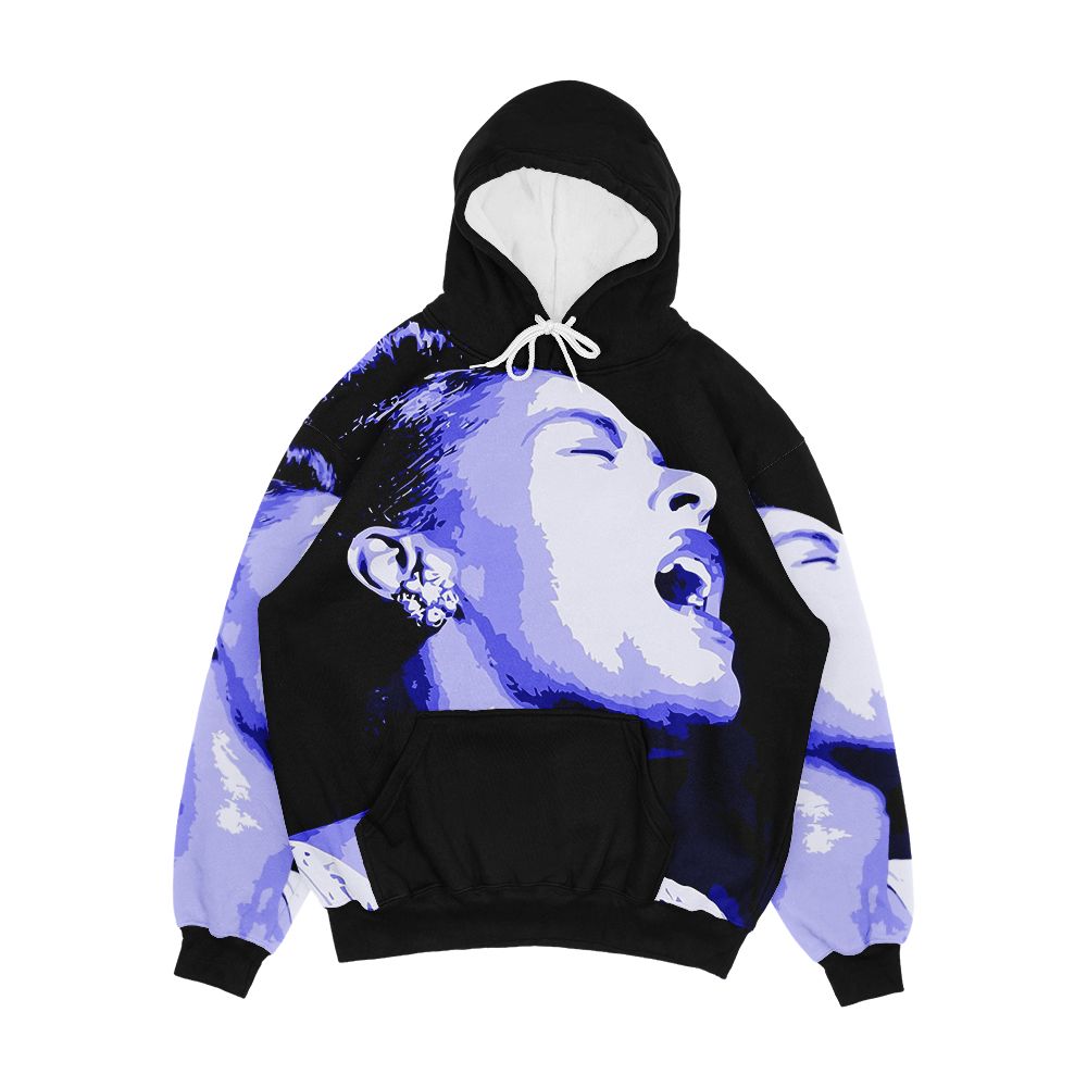 Billie In Blues Billie Holiday Men's All-Over-Print Hoodie