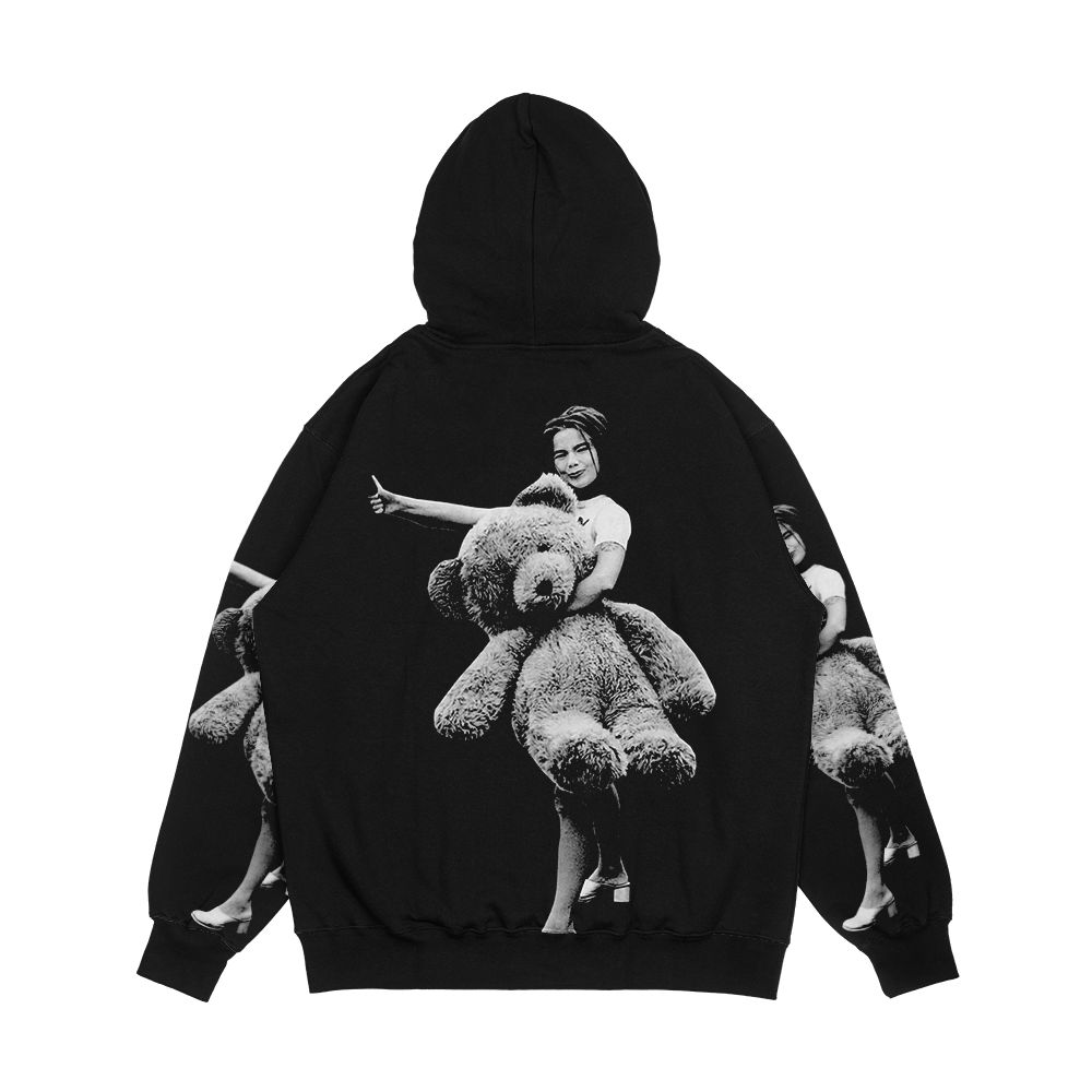 Bjork Teddy Bear Men's All-Over-Print Hoodie - Image 2