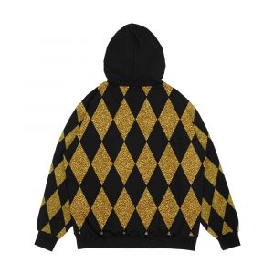 Alternative view of Black And Gold Harlequin Men's All-Over-Print Hoodie