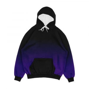 Black And Indigo Purple Ombre Pattern Men's All-Over-Print Hoodie