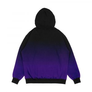 Alternative view of Black And Indigo Purple Ombre Pattern Men's All-Over-Print Hoodie