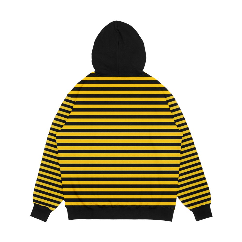Black And Yellow Bee Stripes Halloween Outfit Men's All-Over-Print Hoodie - Image 2