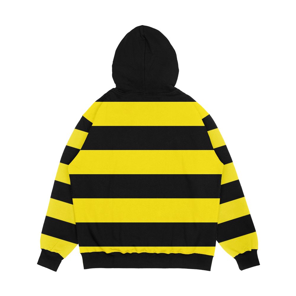 Black And Yellow Stripes Daltons Prisoner Parody Ancap Bee Hd High Quality Online Store Men's All-Over-Print Hoodie - Image 2