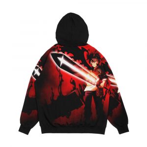 Alternative view of Black Clover Red Asta Men's All-Over-Print Hoodie
