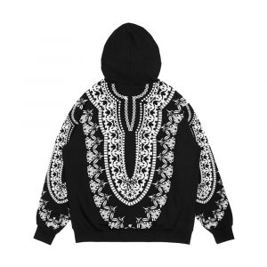 Alternative view of Black Dashiki Wakandan Men's All-Over-Print Hoodie