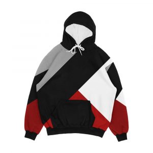 Black Diagonal Stripe With Triangles Men's All-Over-Print Hoodie