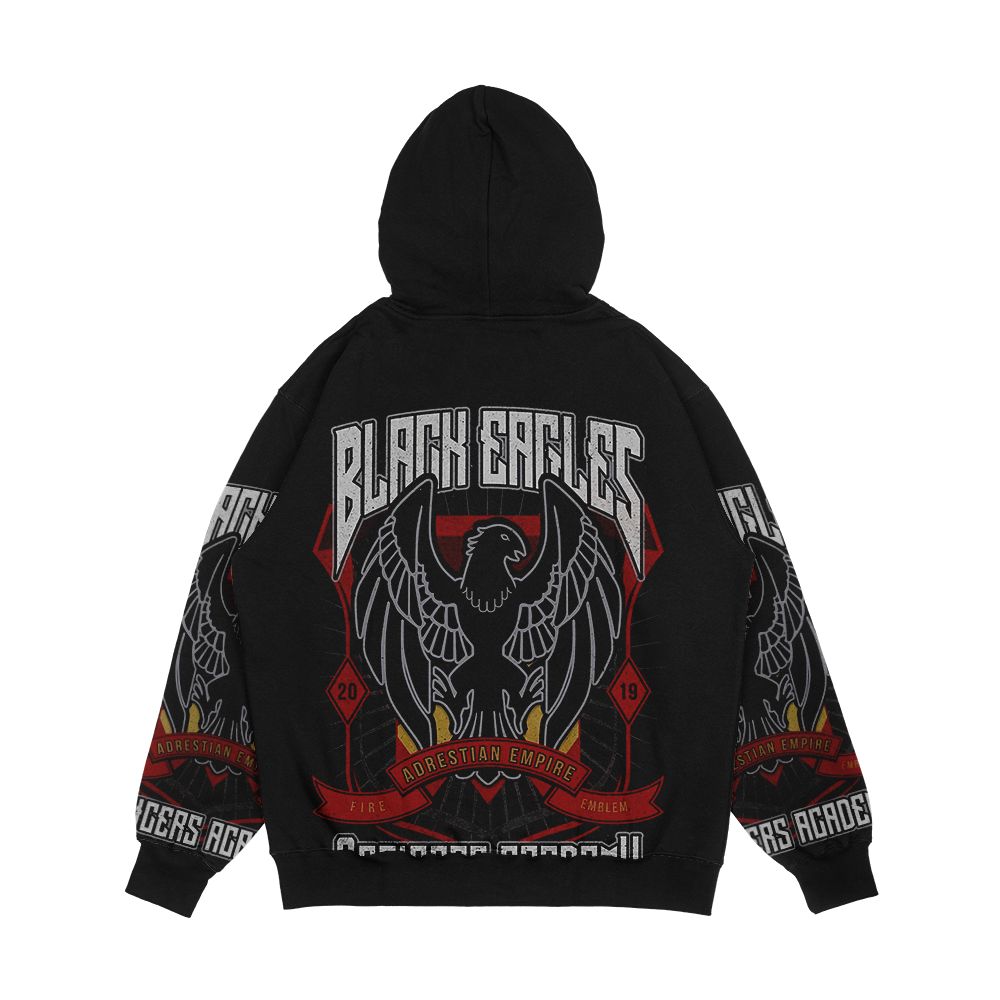 Black Eagles Crest Men's All-Over-Print Hoodie - Image 2