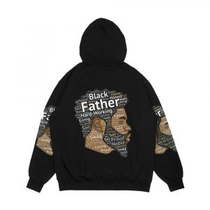 Alternative view of Black Father African American Words In Afro Hair Men's All-Over-Print Hoodie