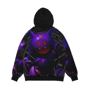 Alternative view of Black Frost Metal Tee Men's All-Over-Print Hoodie