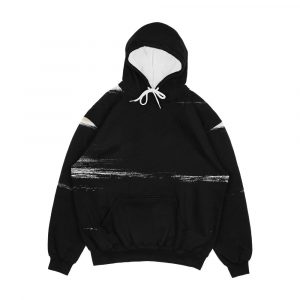 Black Lines Gouache Texture Graphic Pierre Soulages Spirit Painting Men's All-Over-Print Hoodie