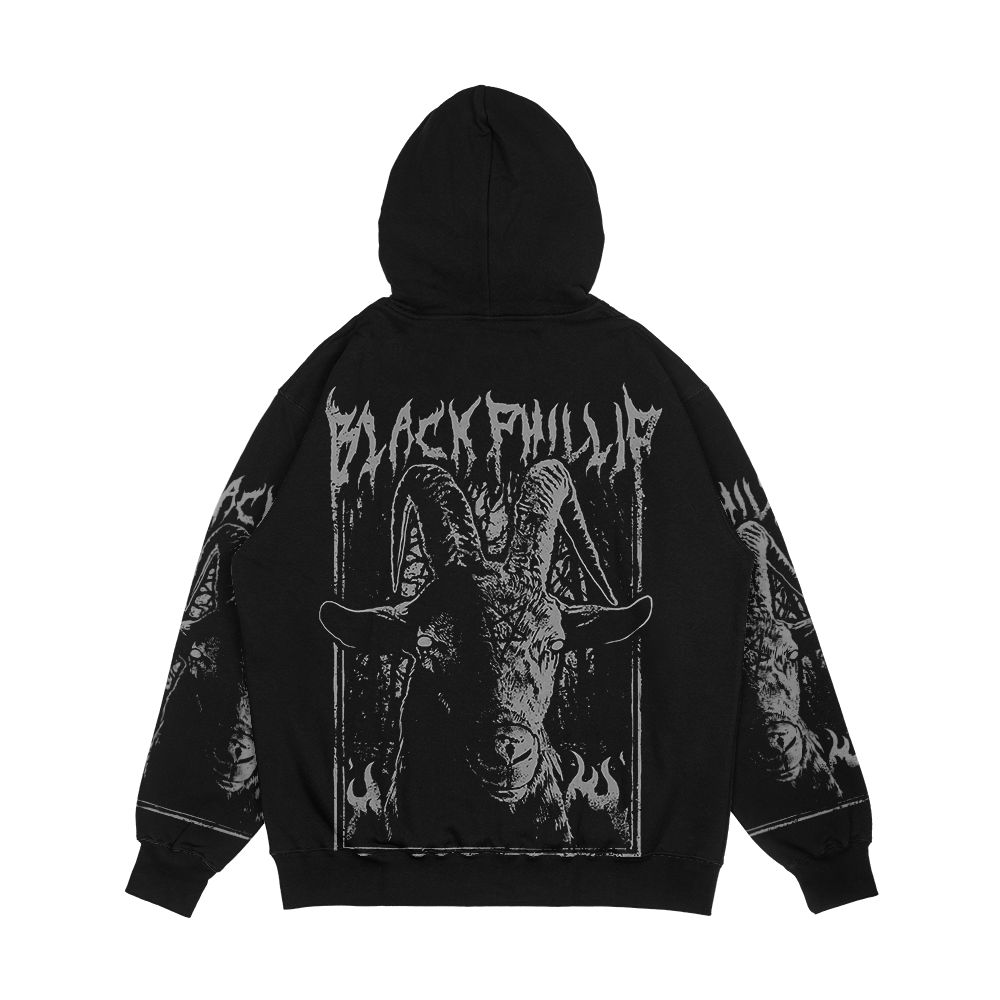 Black Metal Phillip Men's All-Over-Print Hoodie - Image 2